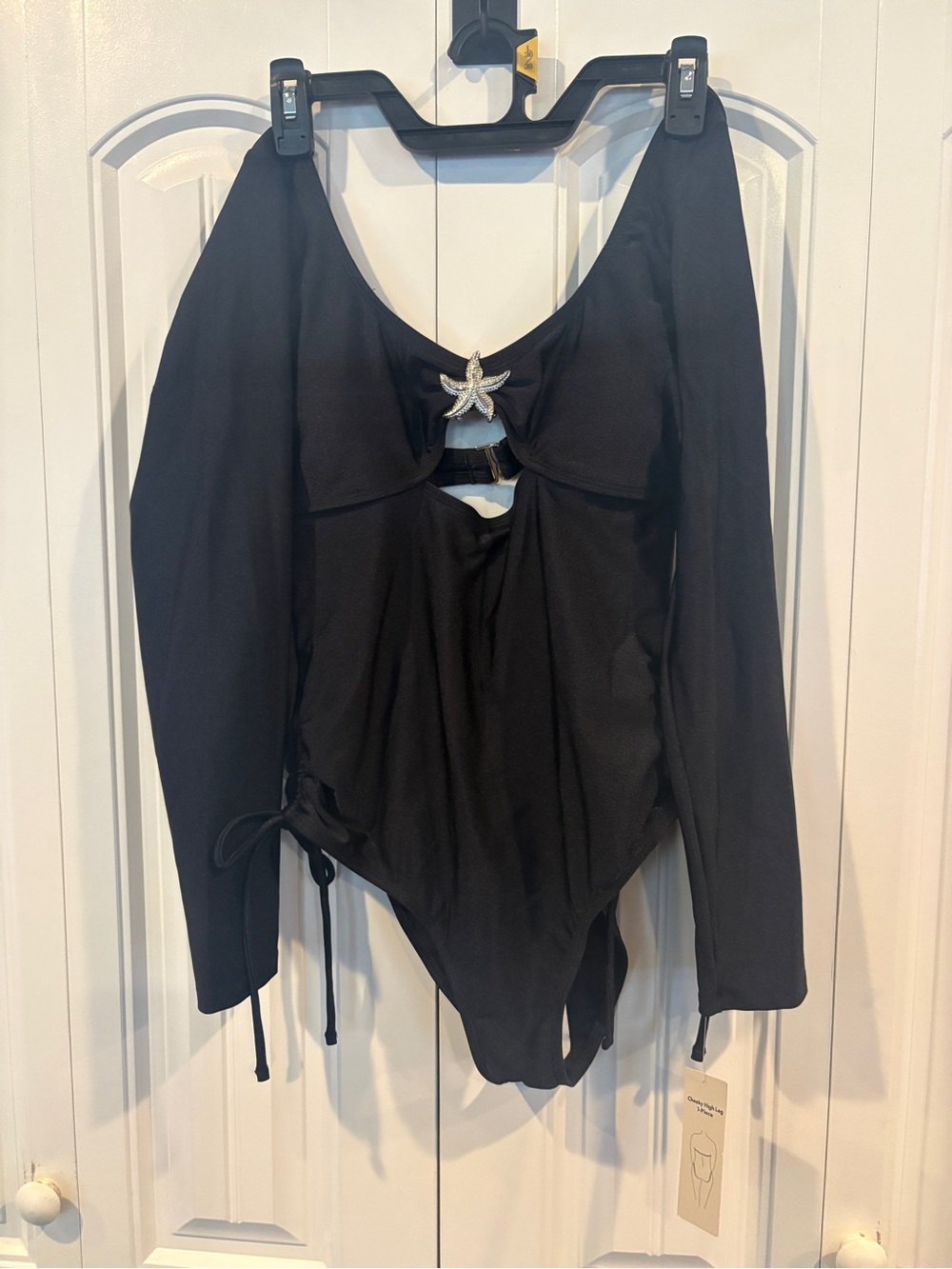 No boundaries long sleeve one piece swimsuit size large